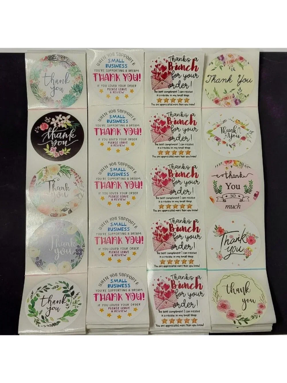 Thank You Stickers 100 Stickers